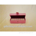 China Factory Supply Directly High Quality Pink PU and Stain Cosmetic Boxes